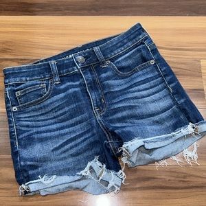 Size 4 American Eagle hi-rise shortie denim Jean shorts